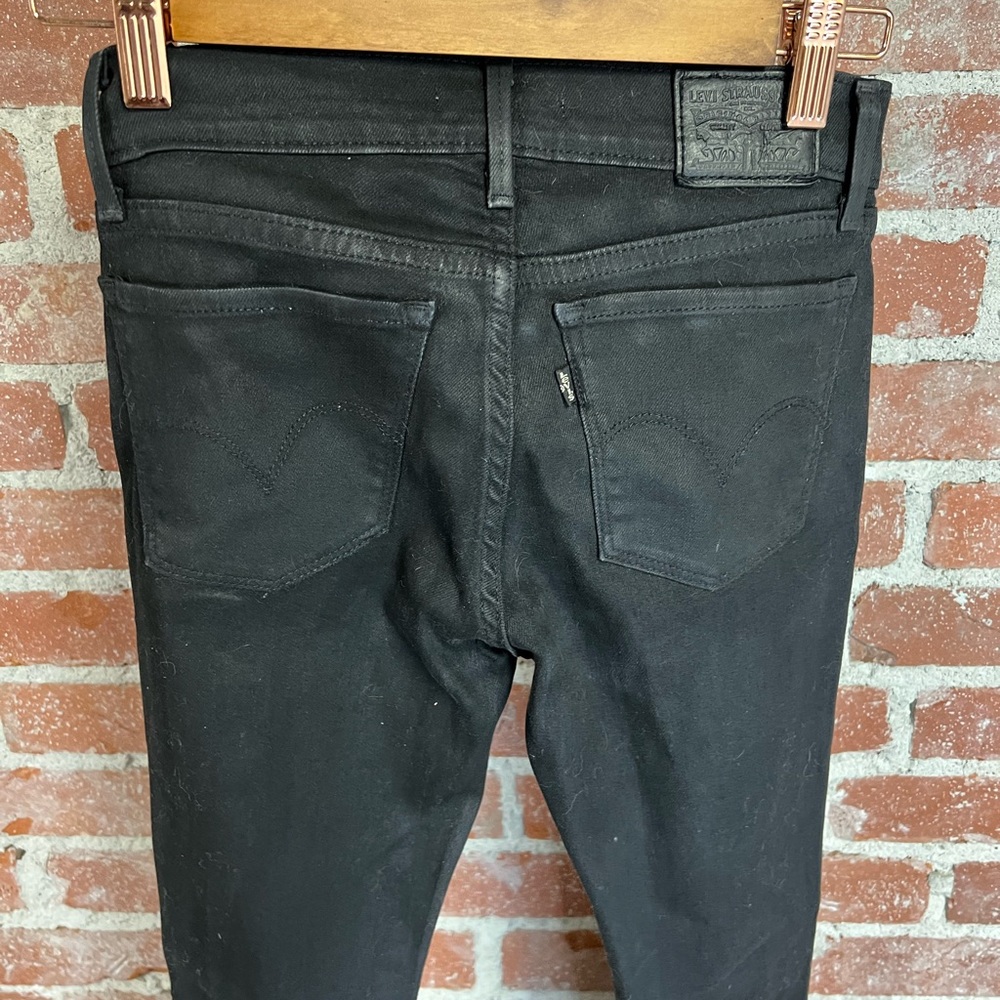 LEVI’S 710 Super Skinny Black Denim, jeans size 25 - Picture 8 of 14